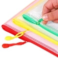 thumbnail image 5 of Denhf 24Pcs Mesh Zipper Pouch Bags, A4 Pencil Pouches for Classroom, Clear Zipper Pouches for Organizing, Mesh Bags with Zipper, Waterproof Travel Pouches, Office Supplies, 13.1" x 9.3", 8 Colors, 5 of 9