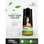 Herbishh Black Hair Color Shampoo for Gray Hair – Enriched Color Shampoo Hair Dye Formula – Hair Dye Shampoo and Conditioner – Long Lasting & DIY