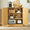 Natural, variant on 31.5-inch Modern Wavy Sideboard, Curved Cabinet with 2 Doors, Storage Console Table for Living Room, Wave Design Sideboard, Walnut