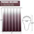 thumbnail image 2 of OLANLY Luxury Burgundy and White Ombre Shower Curtain Sets with 12 Hooks, Waterproof and Washable Decorative Shower Curtains for Bathroom, 72x72 Inches, 2 of 17