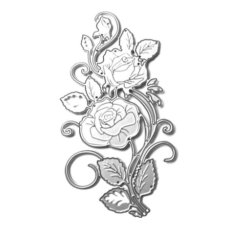 ZPAQI Rose Flower Metal Cutting Dies Stencil DIY Scrapbooking Album Stamp Paper Card E