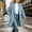Light Blue womens long cardigan a1, variant on Tusihei Women Collared Long Sleeve Open Front Lightweight Cardigan Casual Long Coatigan Lady Jacket Coat Winter Outerwear, Gray S