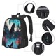 thumbnail image 2 of Balery Artistic Moon Valley Wolf Mochila para hombre y mujer - Tela Oxford 600D resistente - Gran capacidad, resistente al agua, ideal para la escuela, viajes y senderismo, 2 of 6