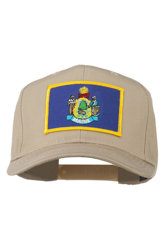 Eastern State Maine Embroidered Patch Cap - Khaki OSFM