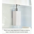thumbnail image 2 of Yamazaki Home Traceless Adhesive Soap Dispenser, White, ABS Plastic, Supports 1.1 pounds, Adhesive, No Assembly, 2 of 7