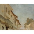 thumbnail image 2 of Jan Ciągliński 24x19 Black Ornate Framed Double Matted Museum Art Print Titled: Udaipur - Houses. from the Journey to India (1907), 2 of 5