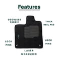 thumbnail image 6 of Carpet Floor Mats Custom for 2016 to 2022 Honda Pilot 7 Passengers with Driver Heel Pad and Safety Locks, Front, Rear and 3rd Row, Black - ecoMats, 6 of 8