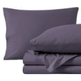 thumbnail image 1 of Bare Home Organic Percale Sheet Set - 300 Thread Count - 100% Organic Cotton - King, Dusty Purple, 1 of 7