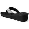 thumbnail image 5 of DREAM PAIRS Women's Wedge Flip Flops Summer Beach Comfortable Platform Rhinestone Thong Sandals, 5 of 7