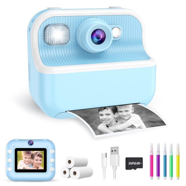 Cámara de impresión instantánea TKECWOB para niños 3 a 12 años Con papel fotográfico