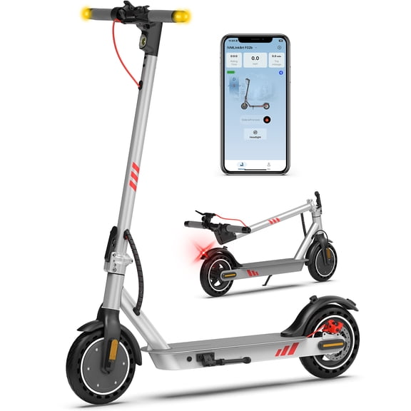 5TH WHEEL W09S 350W Electric Scooter with Turn Signal, 8.5” Solid Tires, 18mph & 20Miles Range, Folding Commuting E-Scooter for Adults with APP Control, UL 2272