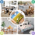 thumbnail image 4 of Blue Sky Sunflower Field Pattern Square Tablecloth,Waterproof Square Table Cover,Wipeable Spillproof Washable Table Cover for Home Kitchen Party Decor 42"X42"(107x107cm), 4 of 6