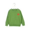 thumbnail image 2 of Huowey Unisex Baby Kids Sweater Knit Pullover Classic Crewneck Solid Color Coats Embroidery Long Sleeve Soft Cozy For Toddler Winter Based Tops Dailywear, 2 of 3