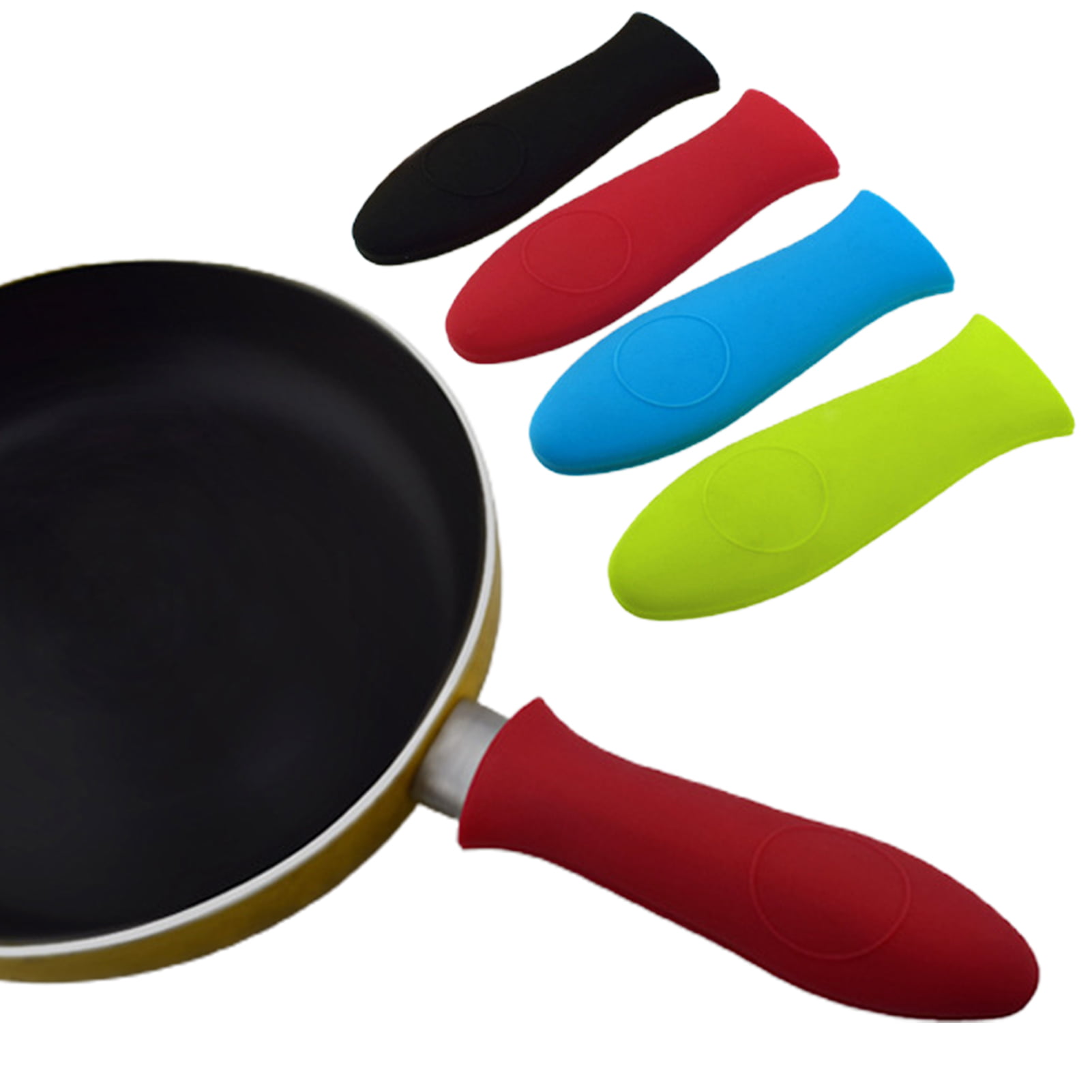 Travelwant 4Pcs Silicone Hot Handle Holder, Cast Iron Handle Cover,  Extra-Thick Silicone Heat Resistant Pot Holder Sleeve Cast Iron Skillet  Handle Covers for Pans, Skillets 