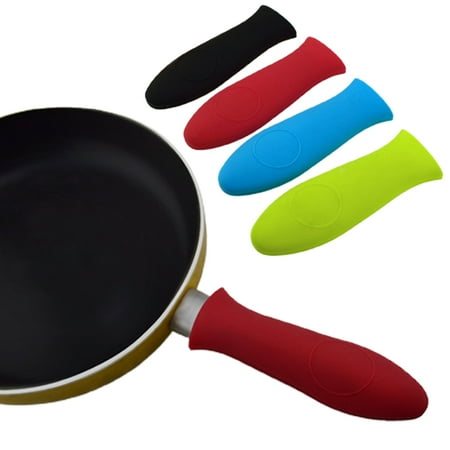 

Bcloud 4Pcs Pan Handle Cover Professional Anti-Scalding Silicone Heat-insulated Hot Handle Holder for Hiking