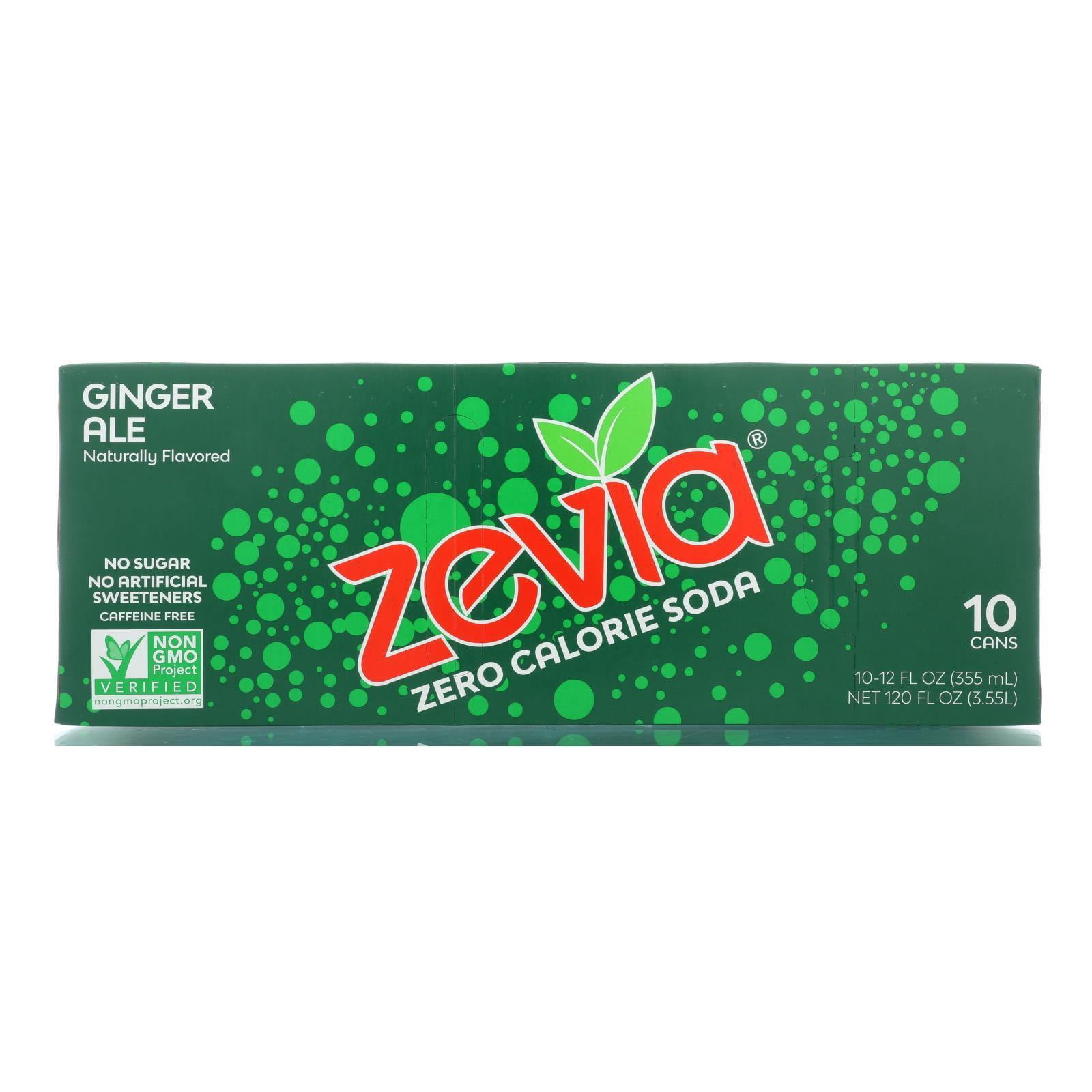 Zevia Zero Calorie Soda - Ginger Ale - Case of 2 - 12 Fl oz