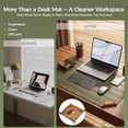 thumbnail image 5 of Promattoo 31.5" x 15.7" Waterproof Non-Slip PU Leather Desk Pad Protector with Storage Tray & Premium Gift Box, Desk Mat Blotter Writing Pad for Office, Home & Gaming,Olive Green, 5 of 10