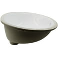 thumbnail image 2 of Novatto NP-U191307 Oval Undermount White Porcleain Sink with Overflow, 19.5 x 16-inches, 2 of 4