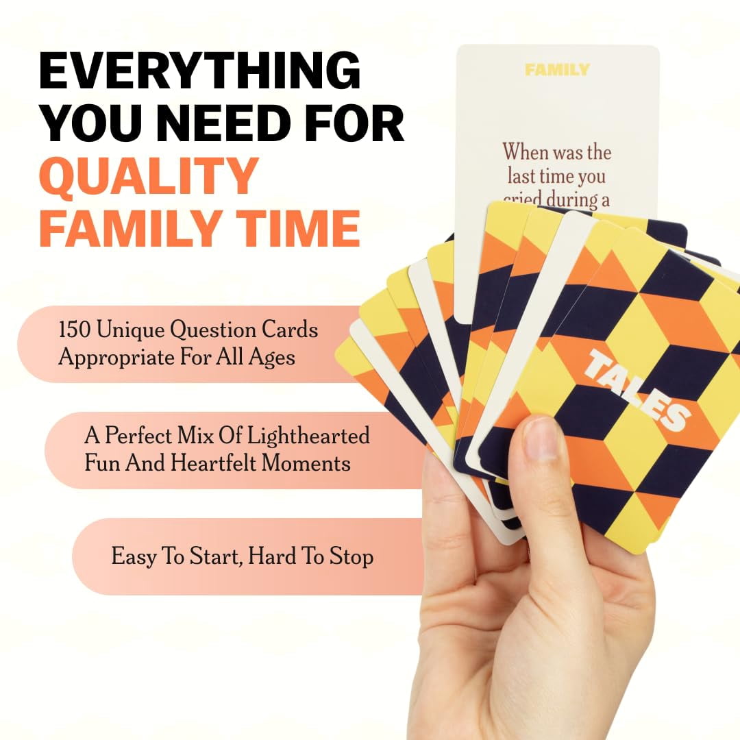 Family Edition 150 Conversation Cards Card Game, Family Game Night, Dinners, and Gatherings, Prompts for Meaningful Connections
