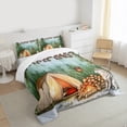 thumbnail image 4 of Feelyou Adventure Camping Child Bedding Comforter Set, Cartoon Wildlife Wolf Twin Comforter Sets, Rustic Farmhouse Bedding Set, Lightweight Room Decor, 2-Piece, 4 of 9