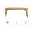 thumbnail image 4 of Linon Dallas Bentwood Bench with Natural Rattan Seat in Rustic Brown, 4 of 11