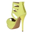 thumbnail image 3 of Qupid AH29 Women Nubuck Caged Stiletto Platform Stiletto Heel, 3 of 6
