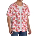 thumbnail image 4 of Sigee Sweet Watermelon Print Men's Shirts Casual Button Down Short Sleeve Summer Beach Shirt Hawaiian Vacation Shirts Tee Shirt-Large, 4 of 7