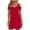 Red, variant on Kvture Women Cold Shoulder T Shirt Dress Wide Strap Short Sleeve Casual Tunic Dresses Loose Comfort Lounge Dress White