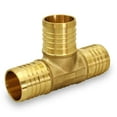 thumbnail image 2 of PEX X PEX Barb Tee Pipe Fittings 5/8 Inch Brass (pack of 10), 2 of 3
