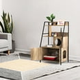 thumbnail image 5 of Nightstand Hidden Litter Box Side Table with Charging Stake Oak, 5 of 5