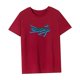 thumbnail image 4 of Camiseta para mujer de verano de moda con cuello redondo para vacaciones, senderismo, viajes, playa Rojo, 4 of 7