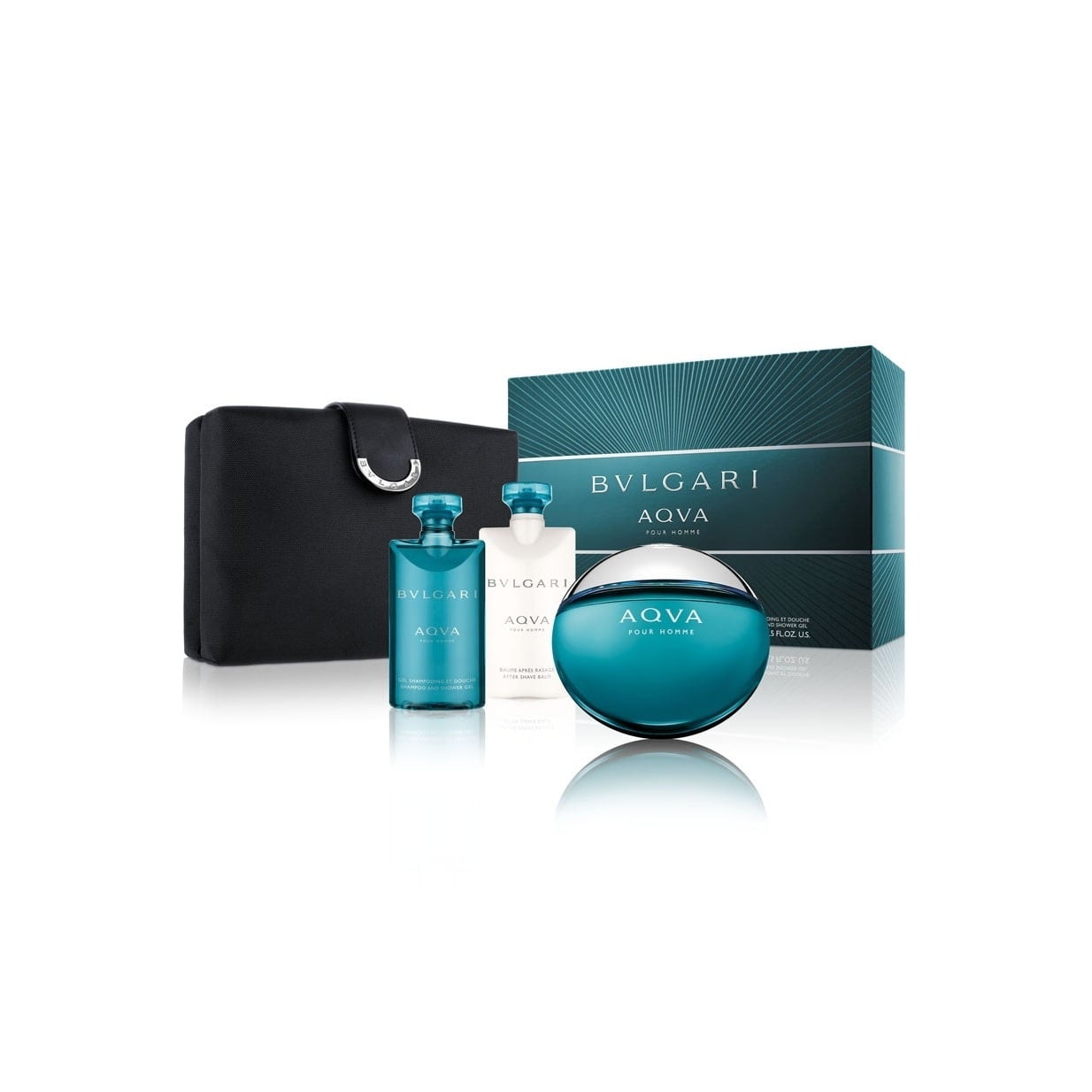 Bvlgari Aqva by Bvlgari for Men - 4 Pc Gift Set 3.4oz EDT Spray