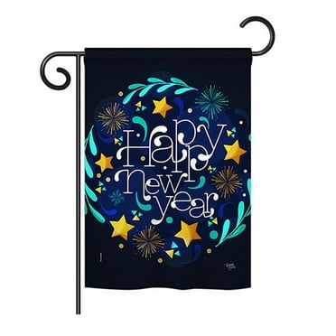 Breeze Decor BD-NE-G-116013-IP-BO-D-US18-BD G166013-BO New Year Vibes Winter Impressions Decorative Vertical 13 x 18.5 in. Double Sided Garden Flag