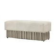 thumbnail image 2 of Designe Gallerie DG-BEN-1001 Jetta Fur Stainless Steel Hide Bench, 2 of 5