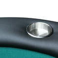 thumbnail image 3 of IDS POKER Texas Holdem Poker Table For 73" 8 Players Padded Rails and Cup Holders Green Felt Foldable Legs, 3 of 8