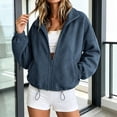 thumbnail image 5 of cocolona Fall Jackets for Women Casual Loose Long Sleeve Lapel Outerwear Hem Drawstring Solid Color Textured Trendy Outfits, 5 of 7