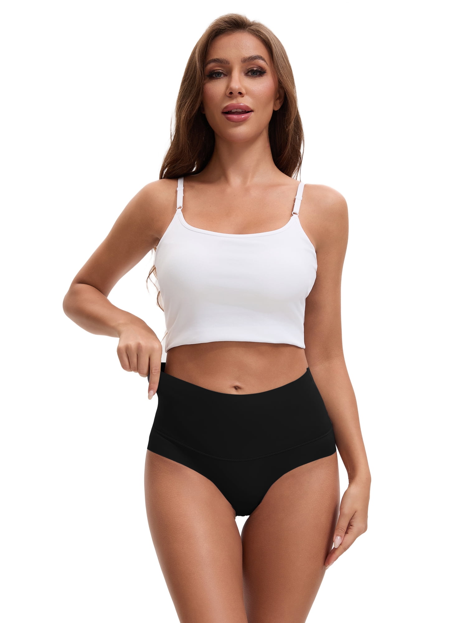 Unique Bargains Women's High Waist Tummy Control Full Coverage Briefs XL Black