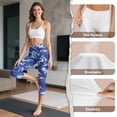 thumbnail image 6 of HELLHERO Camouflage Printed Yoga Pants for Women Breathable Capri Leggings Athletic Workout Leggings with Pockets, 3XL, 6 of 7