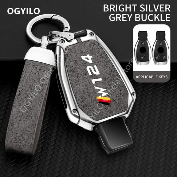 Zinc Alloy Leather Car Key Cover For Mercedes Benz W124 B 2/3 buttons W212 W213 A B C E Class GLA GLB GLC ML GLS  Car Key Cover