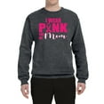 thumbnail image 2 of I Wear Pink for My Mom Survivor Awareness Unisex Crewneck Graphic Sweatshirt, Charcoal, 2XL, 2 of 3