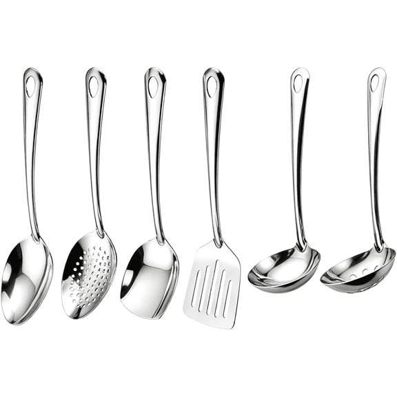 6-Piece Kitchen Utensil Set Stainless Steel Cooking Tools Set Heavy-Duty Kitchen Tool Spatula Set Essential Home Kitchen Gadgets and Accessories