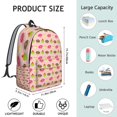 thumbnail image 3 of Funny Vintage Donut Lover School Backpack, Sweet Donut and Coffee Pattern Large Capacity Travel Bag Comfortable Carrying, 3 of 5