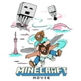 thumbnail image 2 of Girl's A Minecraft Movie Garrett and Steve Fly Faster Sketch  Graphic T-Shirt, 2 of 4