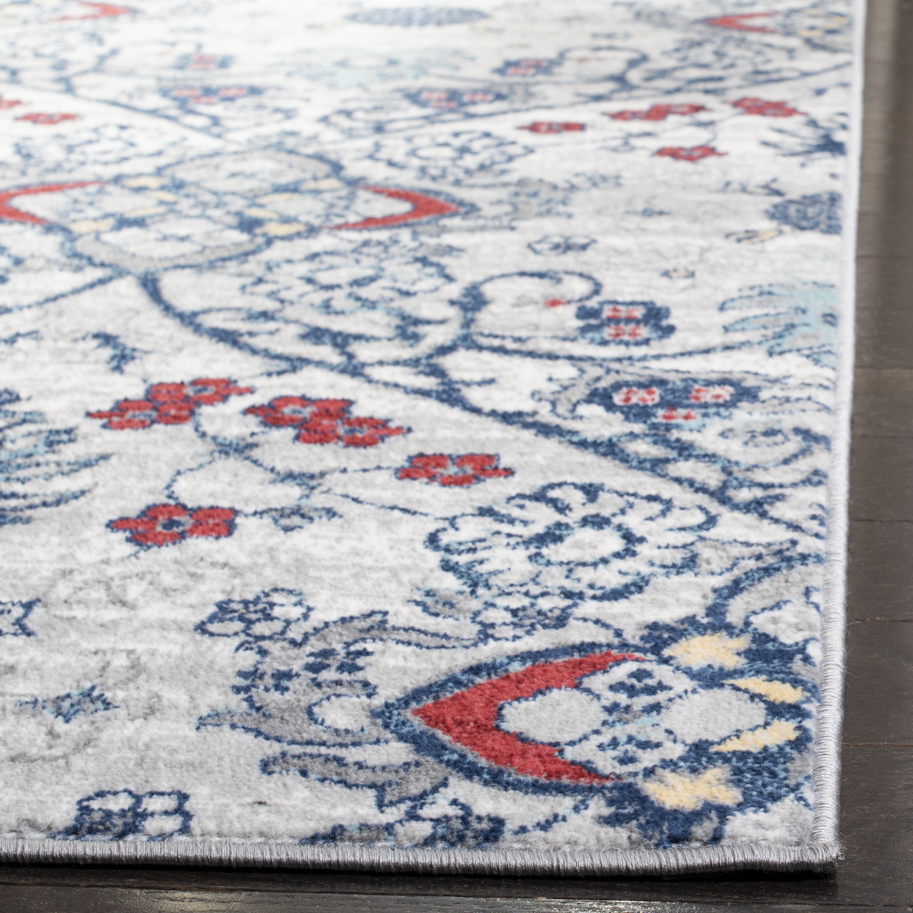 SAFAVIEH Brentwood Rudolf Southwestern Area Rug, Navy/Gray, 9' x 12'