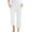 White, variant on Lixiuxyad Capri Pants for Women Summer Drawstring Elastic High Waist Casual Capris Straight Wide Leg Cotton Linen Pants Black