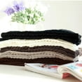 thumbnail image 4 of Women Knit Simple Solid Color Thermal Knee High Calf Slouch Socks Black, 4 of 4