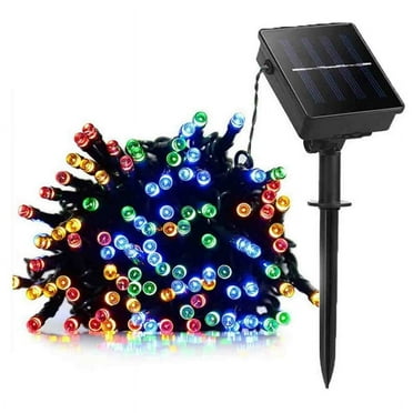 (Multicolor) Solar Powered 100 LED String Lights, 39ft 8 Mode Switching, Solar Christmas Lights for Yard Party Christmas Wedding