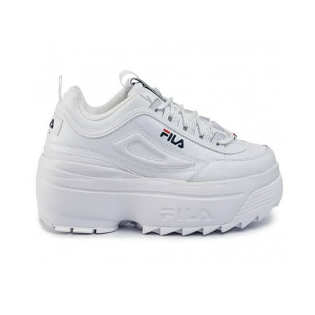 UPC 633641945104 product image for FILA Ladies Disruptor II White/Navy/Red Wedge | upcitemdb.com