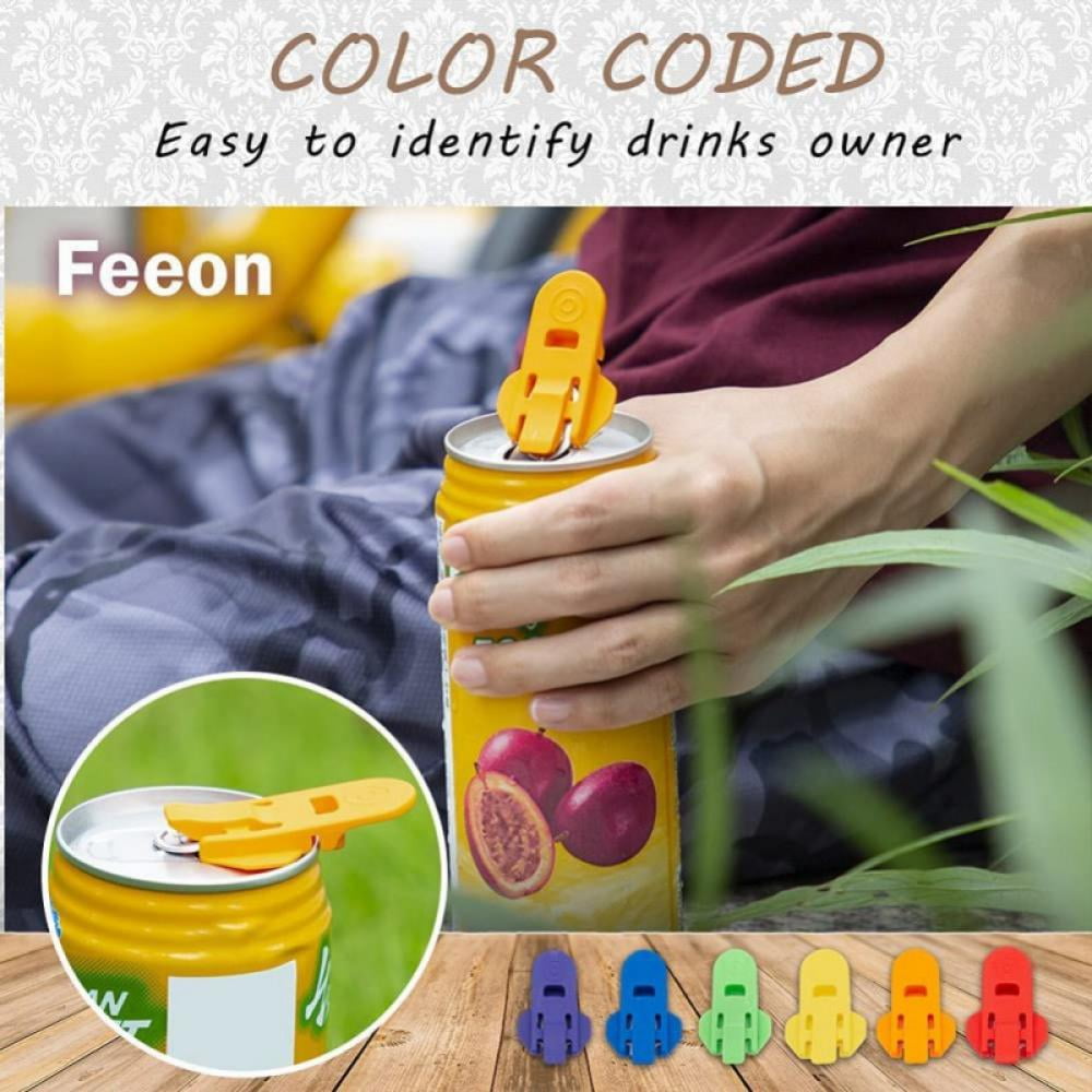 Manual Easy Can Opener Soda Beer Can Opener Beverage Can Seal Protector  Picnic Bbq 6 Pieces Red Orange Yellow Blue Green Purple