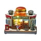 thumbnail image 1 of Estatua de pueblo navideño, figura de comida rápida, artesanía con luz LED, parte superior giratoria hecha a mano, adorno navideño para escritorio, Forma de hamburguesa, 1 of 8